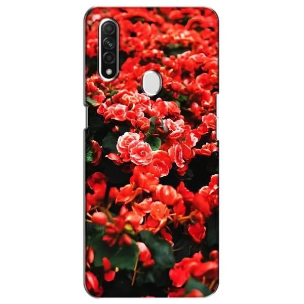 Чехол с принтом «Цветы красные» для OPPO A31