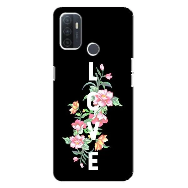 Чехол с принтом «Цветы LOVE» для OPPO A32
