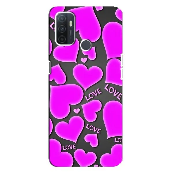 Чехол с принтом «Pink hearts» для OPPO A32