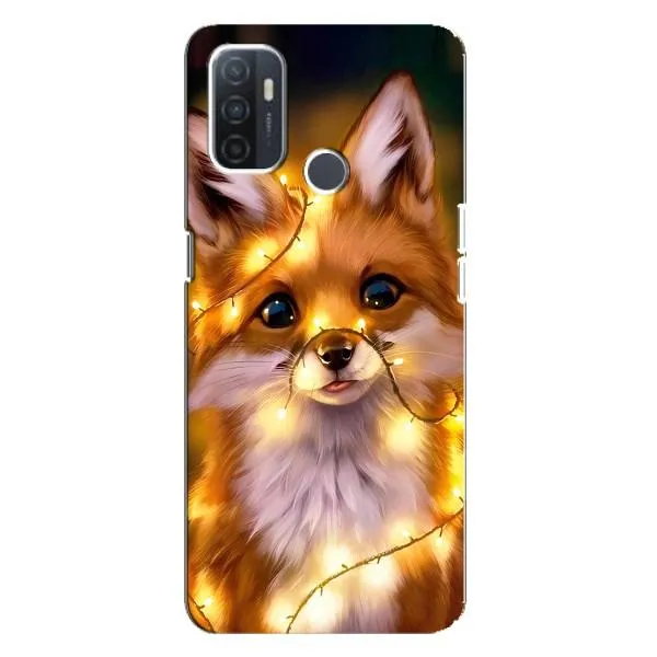 Чехол с принтом «Лисичка в гирляндах» для OPPO A32