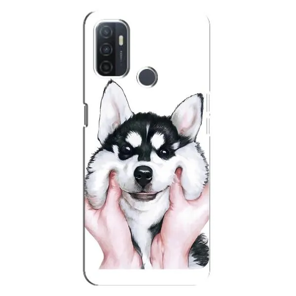 Чехол с принтом «Довольный Хаски» для OPPO A32