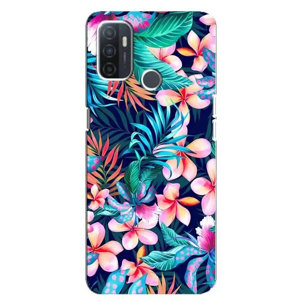 Чехол с принтом «Красочные цветы» для OPPO A32