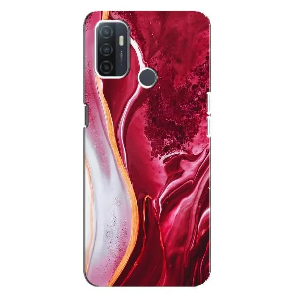 Чехол с принтом «Мрамор красный» для OPPO A32