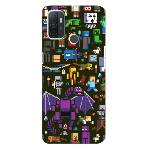 Чехол с принтом «Коллаж Майнкрафт» для OPPO A32 Чехол с принтом «Коллаж Майнкрафт» для OPPO A32