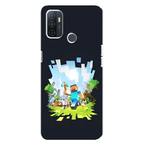 Чехол с принтом «персонажи Minecraft» для OPPO A32 Чехол с принтом «персонажи Minecraft» для OPPO A32