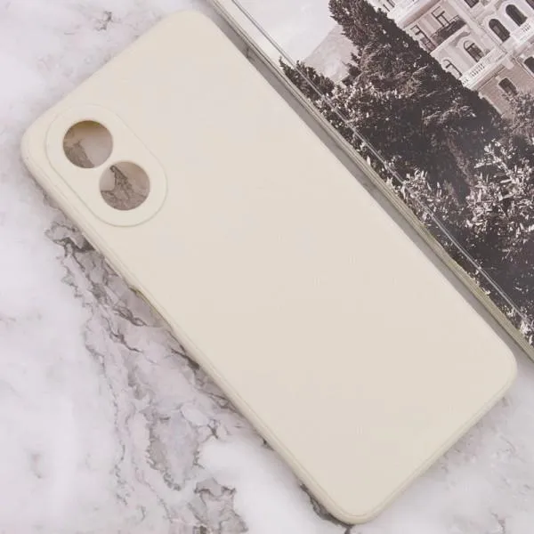 Силиконовый чехол Candy Full Camera для Oppo A38 / A18 — Бежевый — фото 2