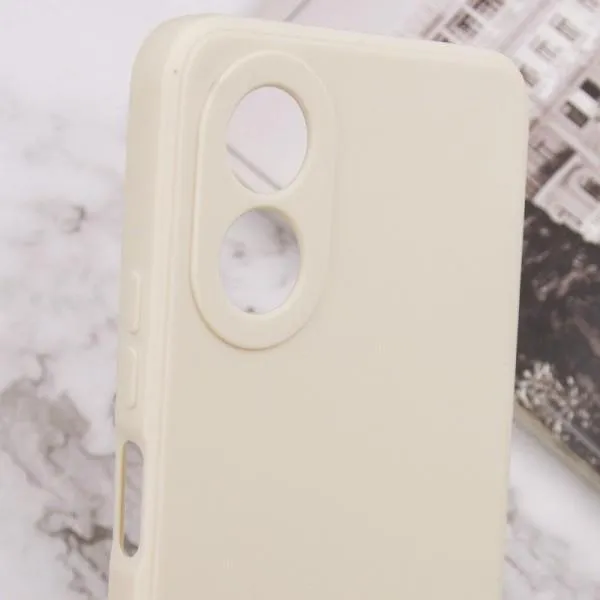 Силиконовый чехол Candy Full Camera для Oppo A38 / A18 — Бежевый — фото 5