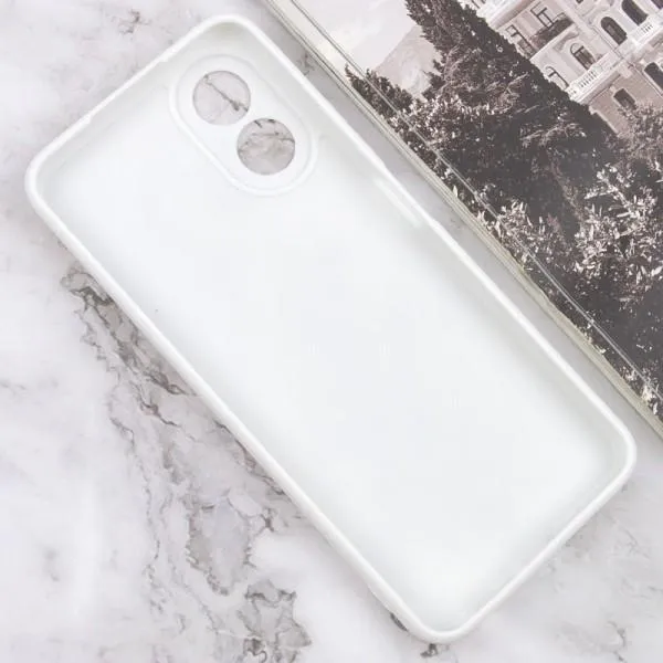 Силиконовый чехол Candy Full Camera для Oppo A38 / A18 — Белый — фото 3