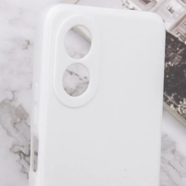 Силиконовый чехол Candy Full Camera для Oppo A38 / A18 — Белый — фото 5