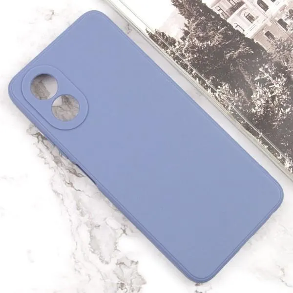 Силиконовый чехол Candy Full Camera для Oppo A38 / A18 — Голубой — фото 2