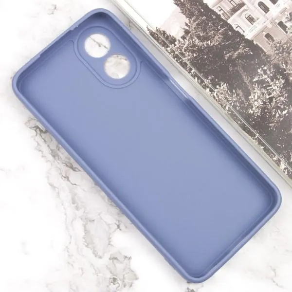 Силиконовый чехол Candy Full Camera для Oppo A38 / A18 — Голубой — фото 3