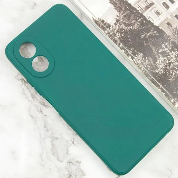 Силиконовый чехол Candy Full Camera для Oppo A38 / A18 — Зеленый — фото 2