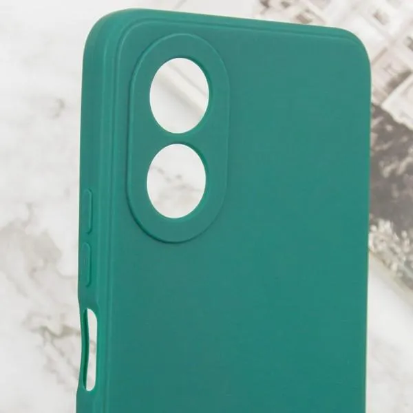 Силиконовый чехол Candy Full Camera для Oppo A38 / A18 — Зеленый — фото 5