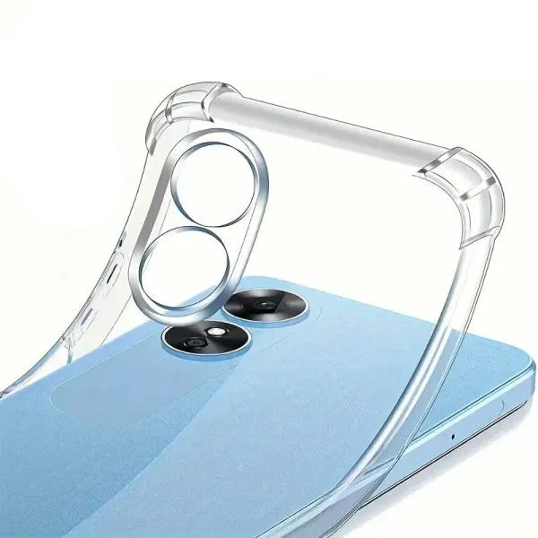 TPU чехол GETMAN Ease logo усиленные углы Full Camera для Oppo A38 / A18 — Прозрачный — фото 2