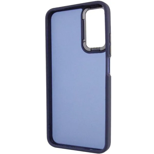 Чехол TPU+PC Lyon Frosted для Oppo A38 / A18 — Темно-синий — фото 3