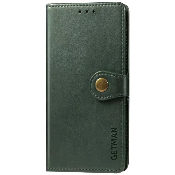 Кожаный чехол-книжка GETMAN Gallant (PU) для Oppo A38 / A18 — Зеленый — фото 1