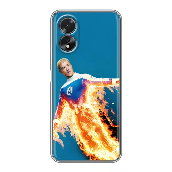Чехол с принтом «Человек-факел в огне» для OPPO A38