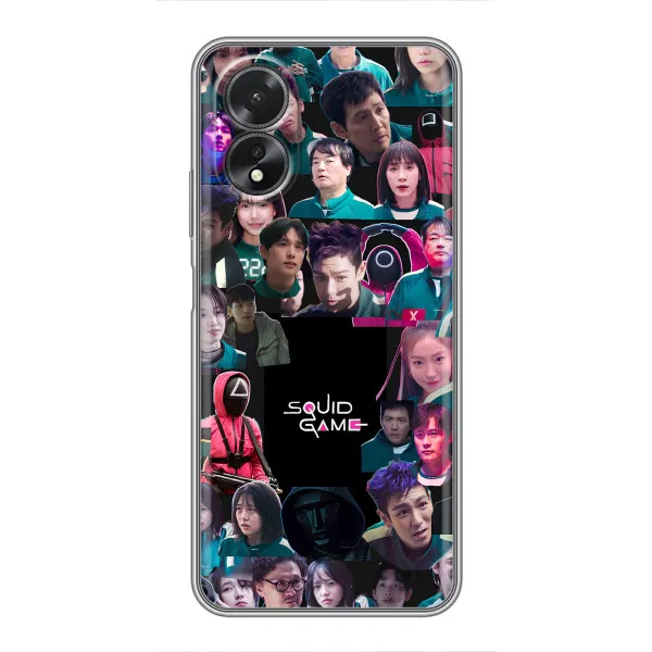 Чехол с принтом «Коллаж Игра кальмара» для OPPO A38