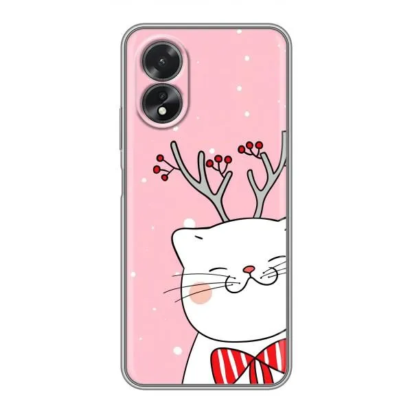 Чохол з принтом «Зимовий кіт» для OPPO A38 Чохол з принтом «Зимовий кіт» для OPPO A38