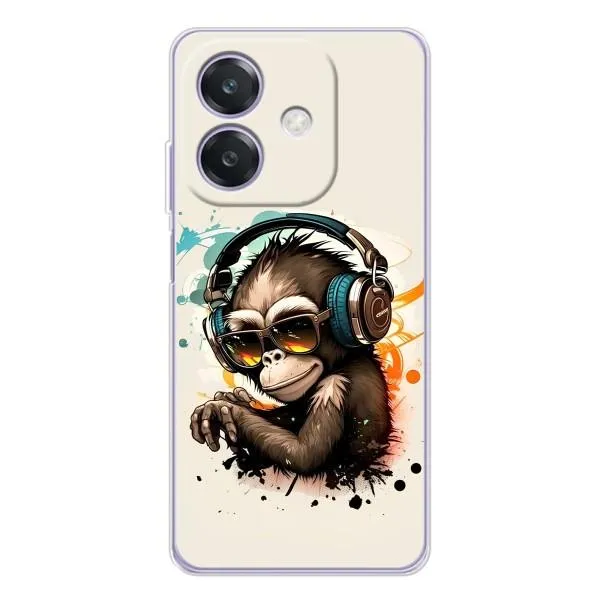 Чехол с принтом «Макака в наушниках» для OPPO A3x