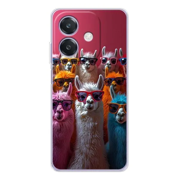 Чехол с принтом «Ламы в очках» для OPPO A3x