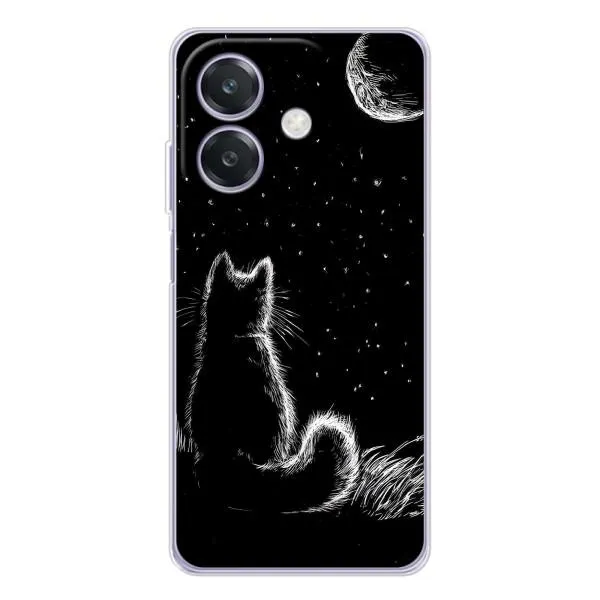 Чехол с принтом «Котик и луна» для OPPO A5 Pro Чехол с принтом «Котик и луна» для OPPO A5 Pro