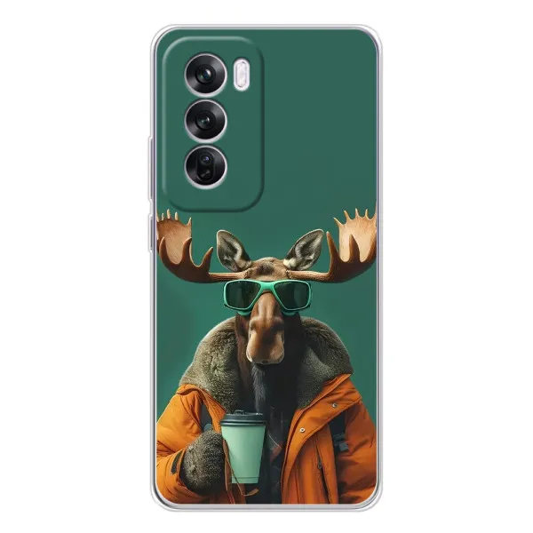 Чехол с принтом «Лось с кофе» для OPPO A5 Чехол с принтом «Лось с кофе» для OPPO A5