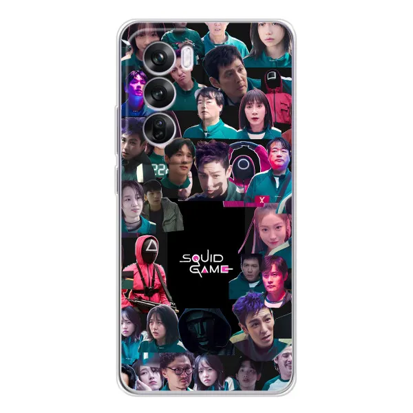 Чехол с принтом «Коллаж Игра кальмара» для OPPO A5 Чехол с принтом «Коллаж Игра кальмара» для OPPO A5