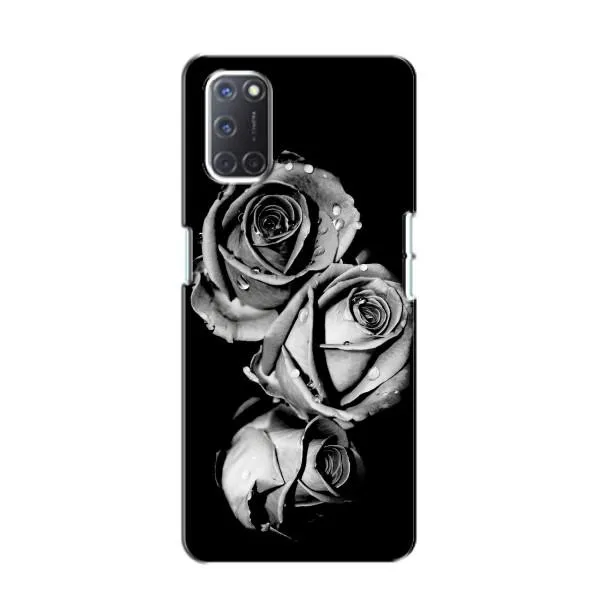 Чехол с принтом «Черная роза» для OPPO A52