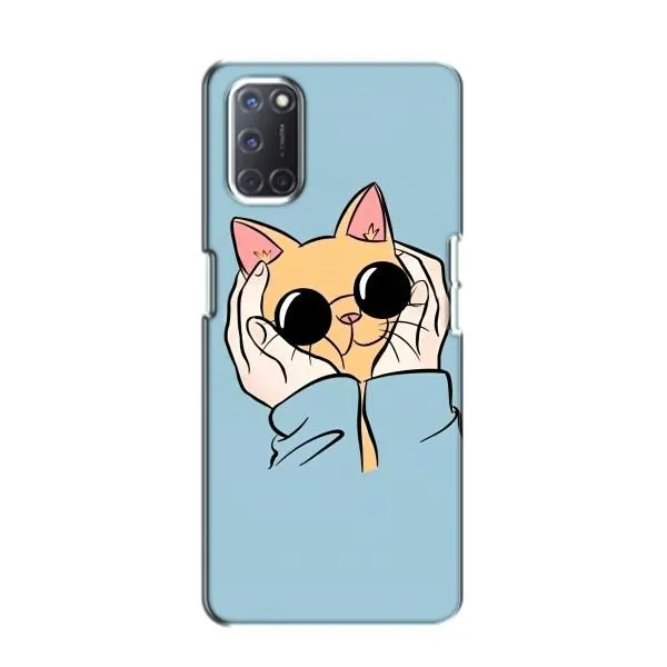 Чехол с принтом «Котик в очках» для OPPO A52