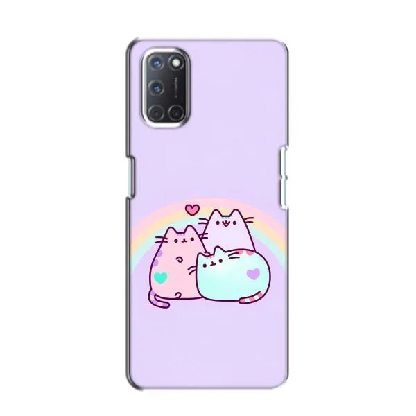 Чехол с принтом «Радужные котики» для OPPO A52