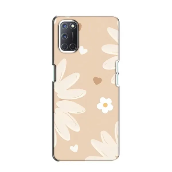 Чохол з принтом «Бежеві квіти» для OPPO A52