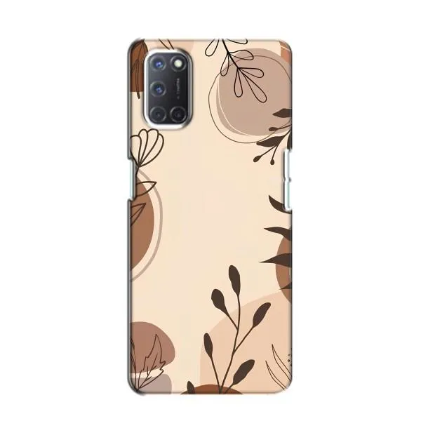Чохол з принтом «Коричневі квіти» для OPPO A52