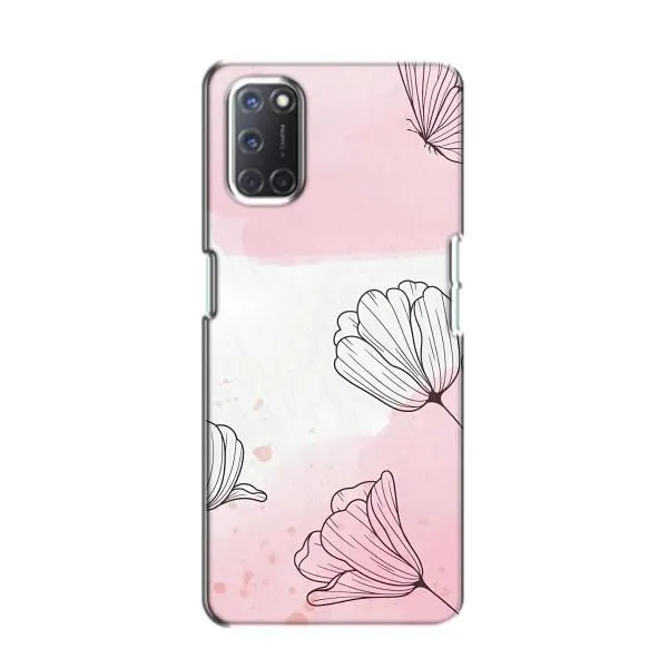 Чохол з принтом «Рожеві квіти» для OPPO A52
