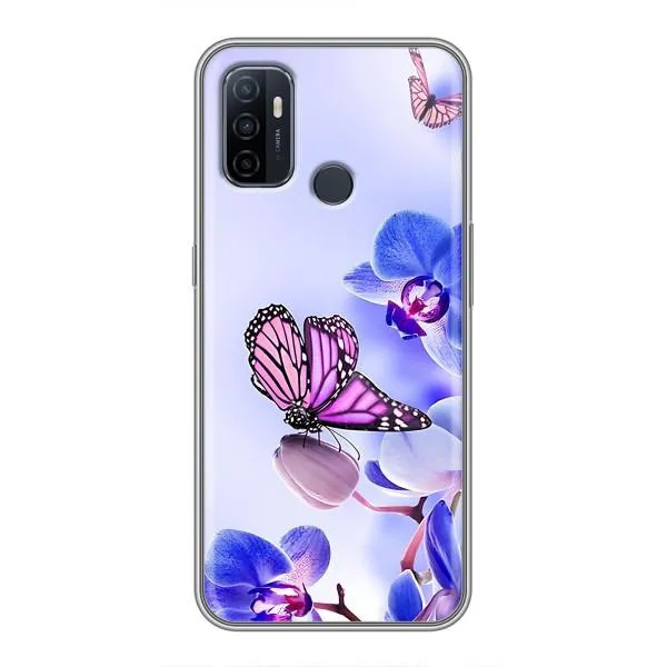 Чехол с принтом «Бабочка на цветочке» для OPPO A53