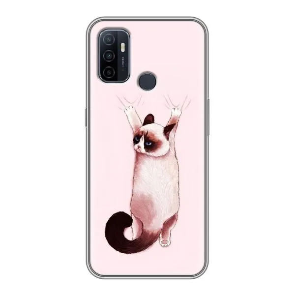 Чехол с принтом «Котик падает» для OPPO A53