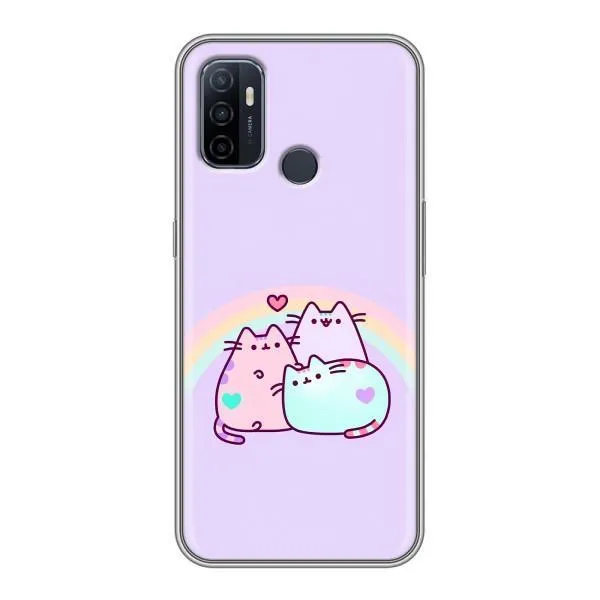 Чехол с принтом «Радужные котики» для OPPO A53
