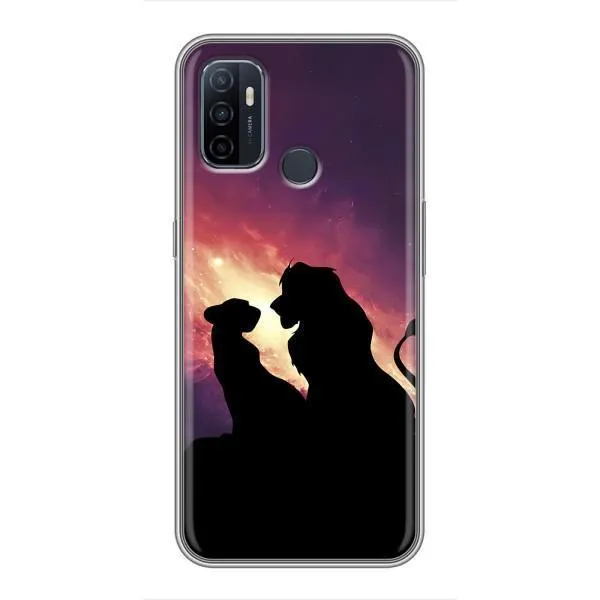 Чехол с принтом «Силуэт Симба и Налу» для OPPO A53