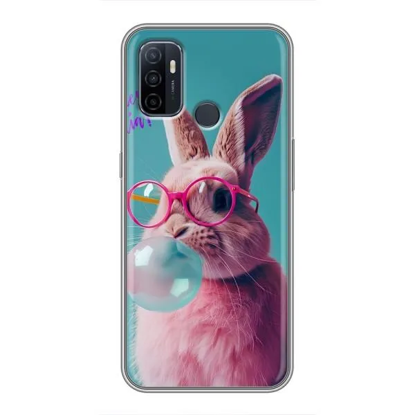 Чехол с принтом «Кролик в очках» для OPPO A53