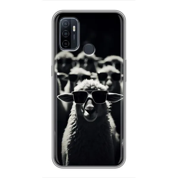Чехол с принтом «Овечка в очках» для OPPO A53