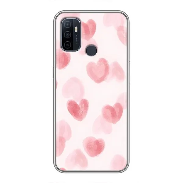 Чехол с принтом «Розовые сердечки» для OPPO A53 Чехол с принтом «Розовые сердечки» для OPPO A53