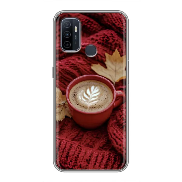 Чохол з принтом «Кава на ковдрі» для OPPO A53