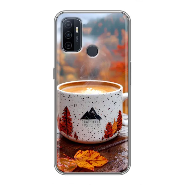 Чохол з принтом «Кава на природі» для OPPO A53