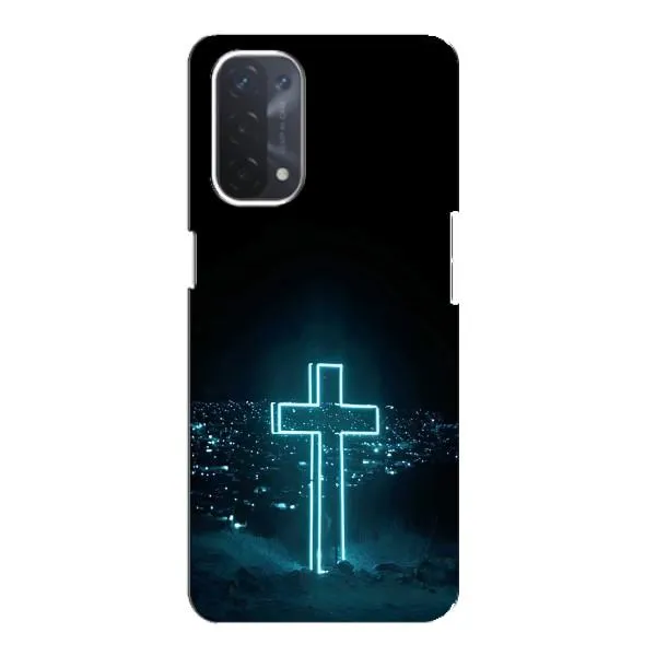 Чехол с принтом «Крест и город» для OPPO A54 (5G)