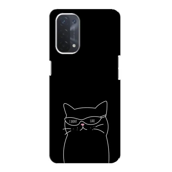 Чехол с принтом «Равнодушный кот» для OPPO A54 (5G)