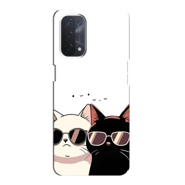 Чехол с принтом «Коты в очках» для OPPO A54 (5G)