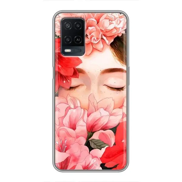 Чехол с принтом «Глаза в цветах» для OPPO A54