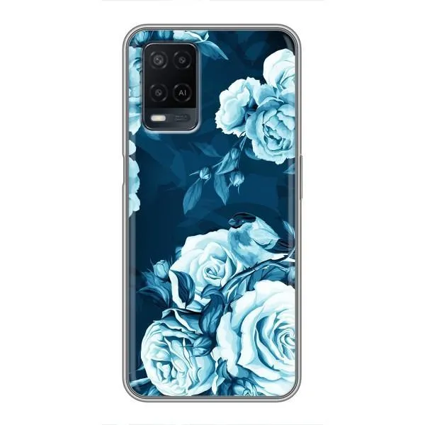 Чехол с принтом «Голубые Бутоны» для OPPO A54