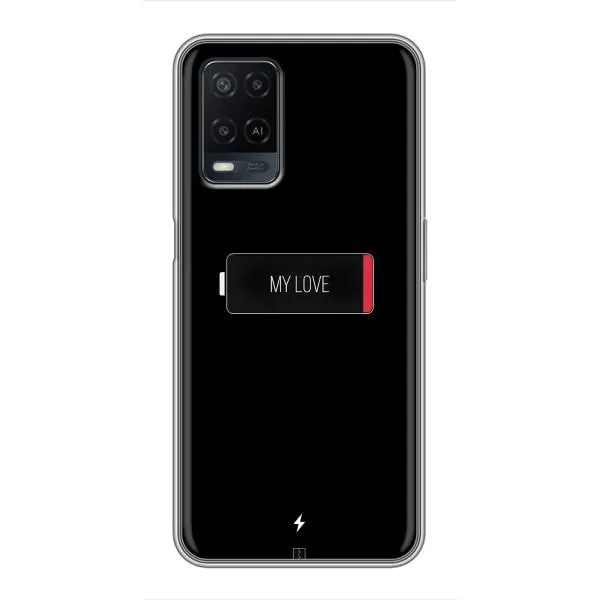 Чехол с принтом «Love battery» для OPPO A54