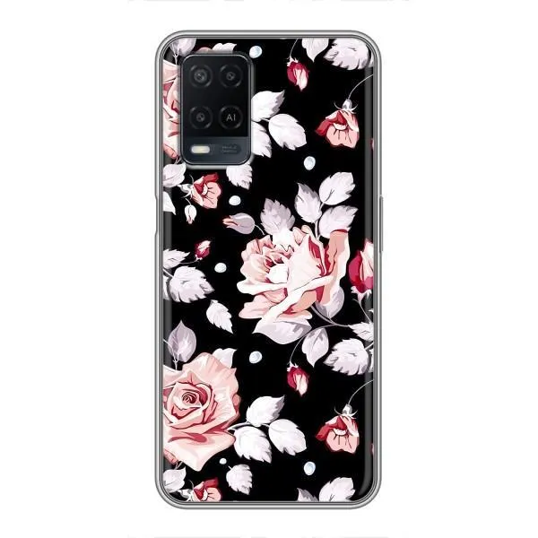 Чохол з принтом «Квіти на чорному» для OPPO A54 Чохол з принтом «Квіти на чорному» для OPPO A54